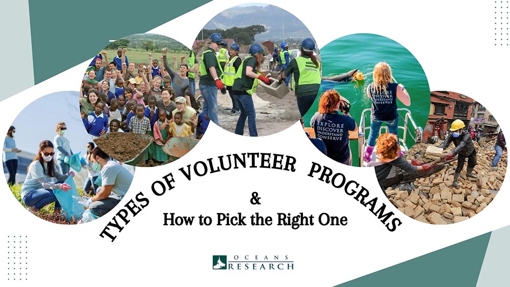 Types of Volunteer Programs: How to Pick the Right One, latest update from Oceans Research Types of Volunteer Programs: How to Pick the Right One